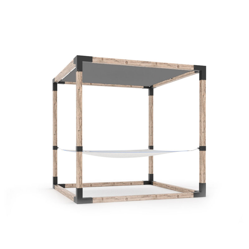 TOJA GRID 8X8 Modular Pergola System with built in Hammock for 4x4 wood